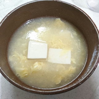 絹ごし豆腐と卵の中華スープ